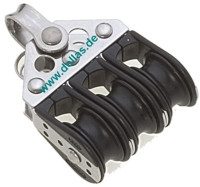 Dreifachblock 6mm Schot 22mm Scheibe, Kugellager