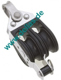 Doppelblock mit Hundsfott 8mm Schot 28mm Scheibe, Kugellager