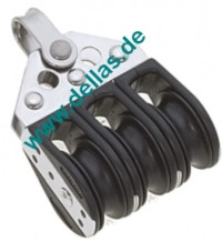 Dreifachblock 8mm Schot 28mm Scheibe, Kugellager