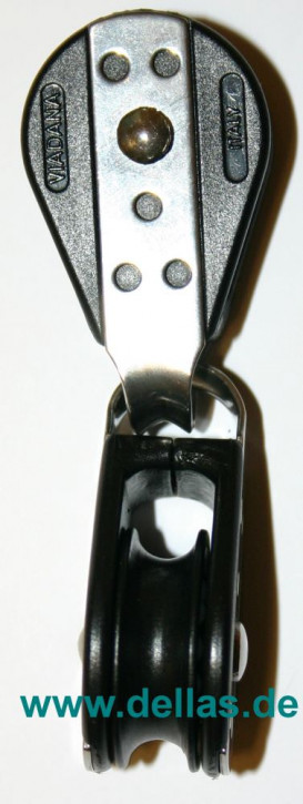 Travellerblock 8 mm Schot, 28 mm Scheiben, Kugellager