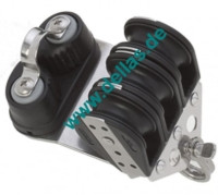 Dreifachblock mit Klemme 10mm Schot 38mm Scheibe, Kugellager