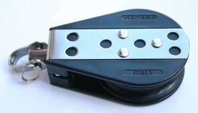 Einzelblock 12mm Schot 57mm Scheibe