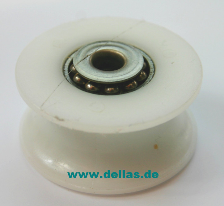 34 mm Scheibe, Weiß, Edelstahl-Kugellager, 4,8 mm Bohrung