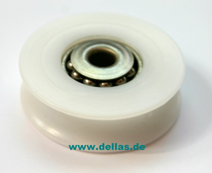 28,8 mm Scheibe, weiß, Edelstahl Kugellager, 5,3 mm Bohrung