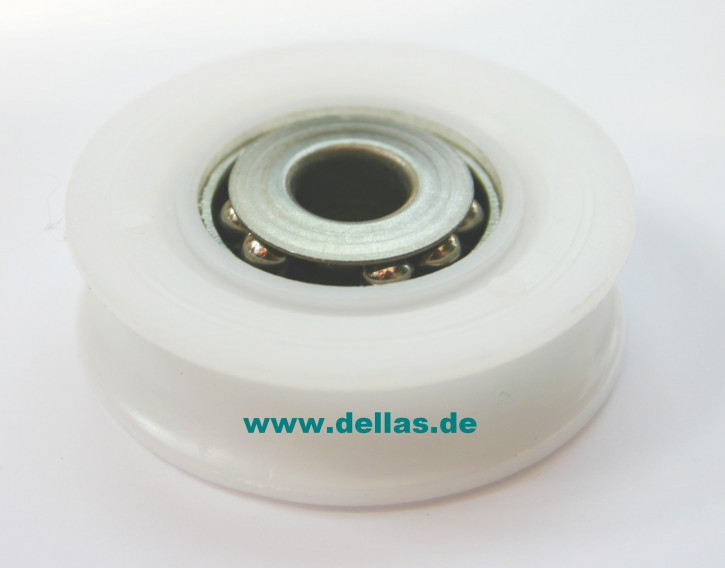 45 mm Scheibe, Weiß, Edelstahl-Kugellager, 4,8 mm Bohrung