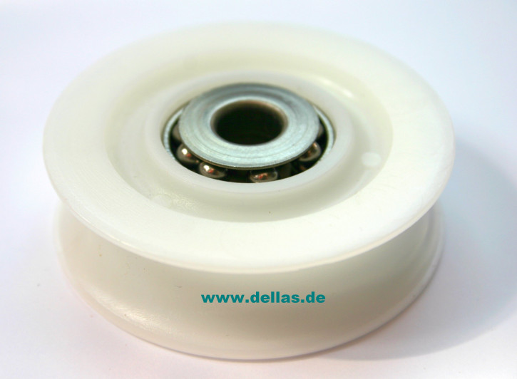 56 mm Scheibe, Weiß, Edelstahl-Kugellager, 4,8 mm Bohrung