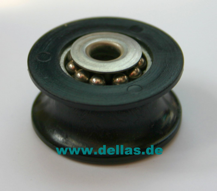 28 mm Scheibe, schwarz,  Edelstahl Kugellager, 4,7 mm Bohrung