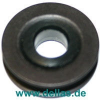 21,3 mm Scheibe Alu Hartanodisiert PTFE mit Kunststoffeinsatz mit 8 mm Bohrung