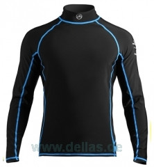 Zhik Spandex Top langärmlig Kids Black/Cyan