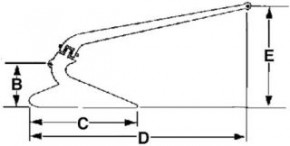 Pflugscharanker, Stahl verzinkt 7,0 kg