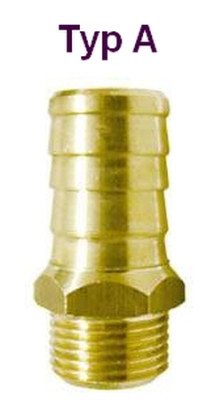 Schlauchtüllen - Messing gerade - Typ B 2 " mit Außengewinde Schlauch-Ø 50 mm