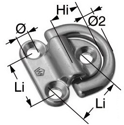 Klappbares Decksauge von Wichard 6 mm - nur noch 1x lieferbar!