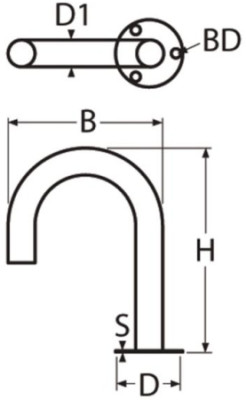 Schwanenhals,  A4,  20 x 150 mm