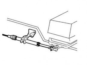 Arretierung für Steuerkabel