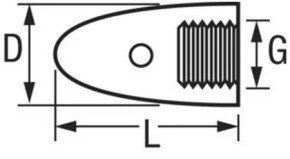 Wellenanode aus Zink mit Gewinde M24