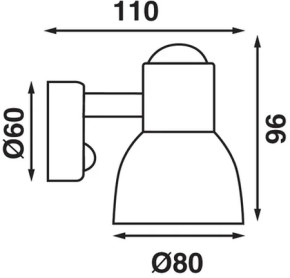 Batsystem Halogen-Leseleuchte Classic mit Schalter Chrom, nur 1 x lieferbar