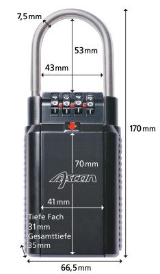 ASCAN Key Safe - Safe für den Schlüssel