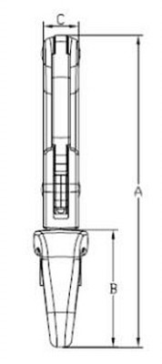 Schnappschäkel mit Wirbel 104 mm