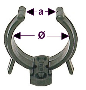 Clip aus Nylon zur Rohrbefestigung 18 mm