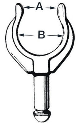 Jarnfordlings Ruderdolle Delrin 56x42 mm