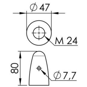 Wellenanode aus Zink, nur 1 x lieferbar