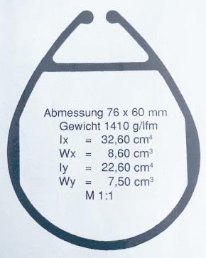Salingmastbeschlag FK Mastbau für Profil 76, nur noch 1 x lieferbar