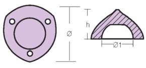 Wellenanode aus Zink Trichterform "MAX PROP", nur 1 x lieferbar