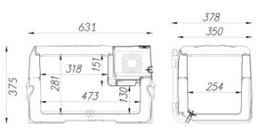 1852 Kühlbox 30 L mit Kompressor 12/24/230V, nur 1 x lieferbar