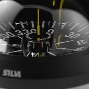 Silva Kompass 125T Pacific Schwarz mit Säule