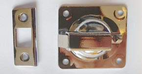 Türschloss Messing verchromt 43 x 47 mm