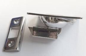 Türschloss Messing verchromt 43 x 47 mm