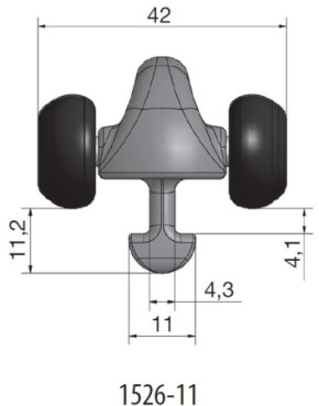 Rutgerson Druckrutscher mit großen Rollen