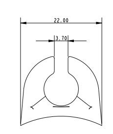 Segeleinfädler aus Aluminium für max. 8 mm Vorliektau