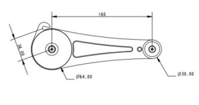 Allen V2 Baumniederholerhebel Alu 208 mm lang Blau