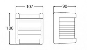 Hella Marine Topplaterne 3 sm Serie 2984