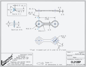 CLAMCLEAT® Segelliekleinenklemme aus Nylon mit Gegenplatte