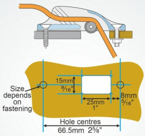 Clamcleat® mit Leitrolle 3 - 6 mm
