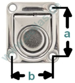 Bodenheber Einlassgriff - Edelstahl 1.4301, gebürstet 55 mm