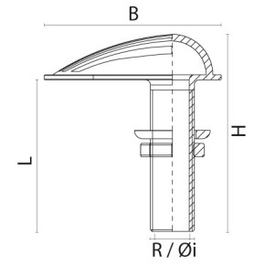 Borddurchbruch - Messing 58, glatter Anschluß