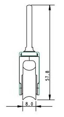 Block Dynamic 20 mm mit drehbarem Haken