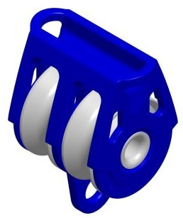 Allen Doppelblock 20 mm mit Hundsfott  Extreme High Load Blau