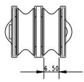 Allen Doppelblock 20 mm mit Hundsfott  Extreme High Load Blau