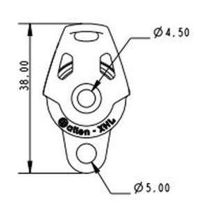 Allen Doppelblock 20 mm mit Hundsfott  Extreme High Load Blau