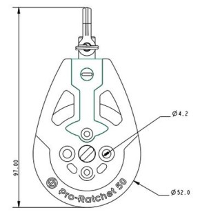 ALLEN PRO Ratchet Block 50 mm