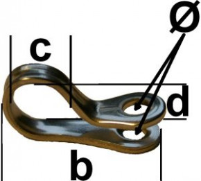 Befestigungsbügel, Leitöse, gestanzt, Edelstahl Allen