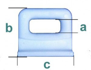 Spezial Göhlrutscher aus Nylon, weiß 14 mm