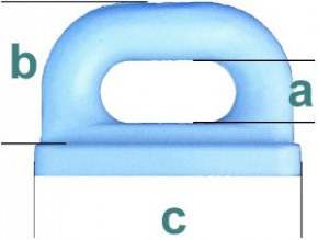 Rutscher aus Nylon, flach für Kastenschienen, weiß 2