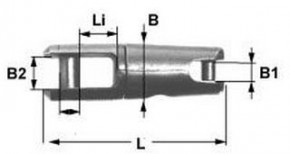Ankerverbinder für Kette mit Wirbel für Bugrollen