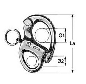 Wichard Patentschäkel mit Polypropylen-Kopf - Schnappschäkel