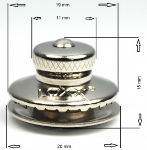 LOXX® Oberteil kleiner Kopf, Messing vernickelt
